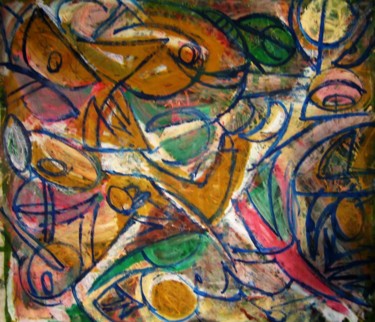 Картина под названием "Portraits Maze (Siz…" - Peter Jalesh, Подлинное произведение искусства, Акрил