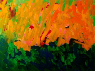 Painting titled "Wheat Crop (Size 48…" by Peter Jalesh, Original Artwork, Acrylic