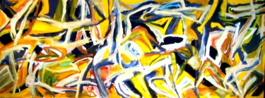 Peinture intitulée "Yellow-waves (Size…" par Peter Jalesh, Œuvre d'art originale, Acrylique