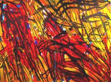 Картина под названием "Autumn - Four canva…" - Peter Jalesh, Подлинное произведение искусства, Акрил