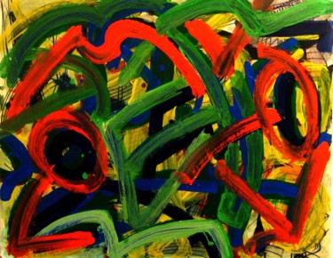 Painting titled "All weeds in forepl…" by Peter Jalesh, Original Artwork, Acrylic