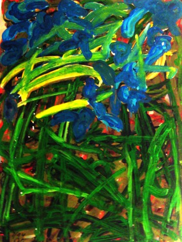 Painting titled "Those leaves have d…" by Peter Jalesh, Original Artwork, Acrylic