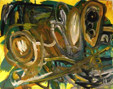 Malerei mit dem Titel "Munch's scream echo" von Peter Jalesh, Original-Kunstwerk, Acryl