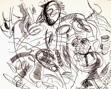 Dibujo titulada "The street wilderne…" por Peter Jalesh, Obra de arte original, Tinta