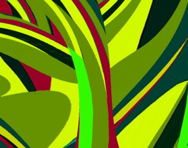 Цифровое искусство под названием "Wild leaves" - Peter Jalesh, Подлинное произведение искусства, Цифровая живопись