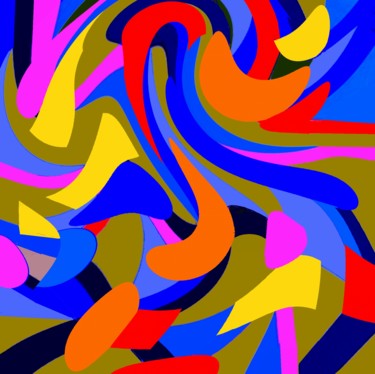 Цифровое искусство под названием "Merengue Mix NY" - Peter Jalesh, Подлинное произведение искусства, Цифровая живопись