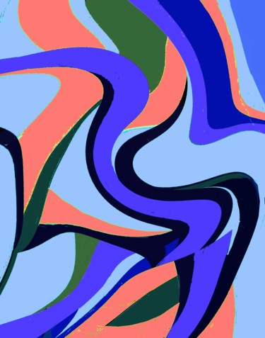 Digitale Kunst mit dem Titel "Harp XIII" von Peter Jalesh, Original-Kunstwerk, Digitale Malerei
