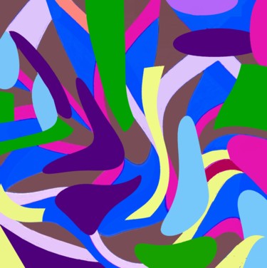 Digital Arts titled "Game of color III" by Peter Jalesh, Original Artwork, Digital Painting