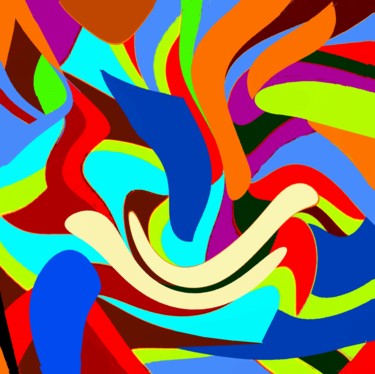 Digital Arts titled "Game-of-color-v" by Peter Jalesh, Original Artwork, Digital Painting