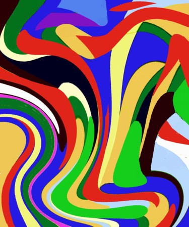 Digital Arts titled "Game-of-colors VI" by Peter Jalesh, Original Artwork, Digital Painting