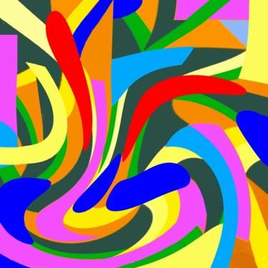 Digital Arts titled "Game-of-colors IX" by Peter Jalesh, Original Artwork, Digital Painting