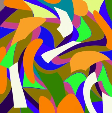 Digital Arts titled "Game-of-colors-xi" by Peter Jalesh, Original Artwork, Digital Painting