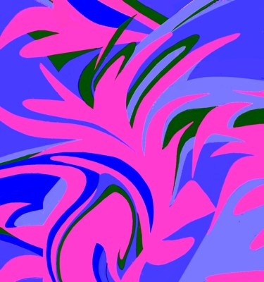 Arts numériques intitulée "Palm Grove red tint" par Peter Jalesh, Œuvre d'art originale, Peinture numérique
