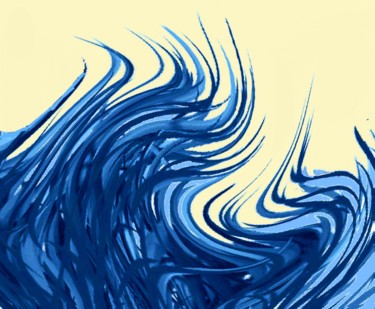 Digital Arts titled "Blue Grass" by Peter Jalesh, Original Artwork, Digital Painting