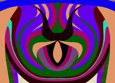 Digitale Kunst mit dem Titel "Salvador Dali Mask" von Peter Jalesh, Original-Kunstwerk, Digitale Malerei