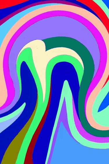Цифровое искусство под названием "Fleur" - Peter Jalesh, Подлинное произведение искусства, Цифровая живопись