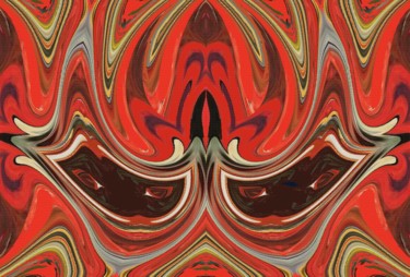 Digitale Kunst mit dem Titel "Vatican red" von Peter Jalesh, Original-Kunstwerk, Digitale Malerei