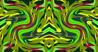 Цифровое искусство под названием "Wrapped in Leaves" - Peter Jalesh, Подлинное произведение искусства, Цифровая живопись