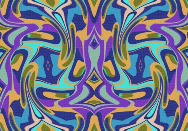 Digital Arts titled "Enigma Tapestry" by Peter Jalesh, Original Artwork, Digital Painting