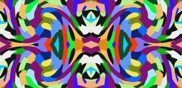 Цифровое искусство под названием "Tapestry with a sil…" - Peter Jalesh, Подлинное произведение искусства, Цифровая живопись