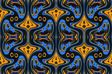 Digitale Kunst mit dem Titel "Owls" von Peter Jalesh, Original-Kunstwerk, Digitale Malerei