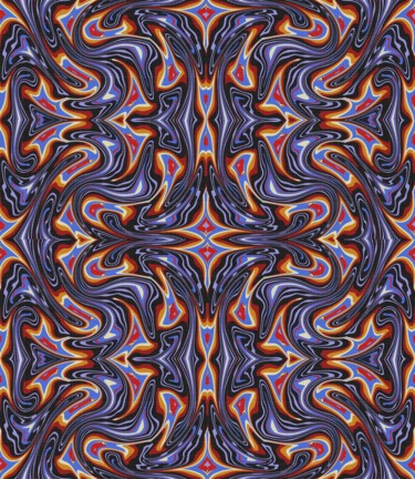 Digitale Kunst getiteld "Archaic rug" door Peter Jalesh, Origineel Kunstwerk, Digitaal Schilderwerk