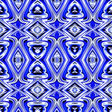 Arts numériques intitulée "Blue Candles" par Peter Jalesh, Œuvre d'art originale, Peinture numérique