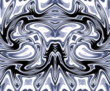 Цифровое искусство под названием "Gliding Waves" - Peter Jalesh, Подлинное произведение искусства, Цифровая живопись
