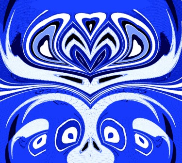 Arts numériques intitulée "Blue Bird Nest" par Peter Jalesh, Œuvre d'art originale, Peinture numérique