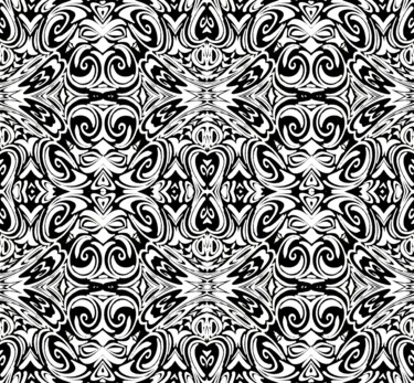 Цифровое искусство под названием "Snowflake embroidery" - Peter Jalesh, Подлинное произведение искусства, Цифровая живопись
