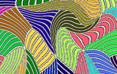 Digitale Kunst getiteld "Waving fabric" door Peter Jalesh, Origineel Kunstwerk, Digitaal Schilderwerk