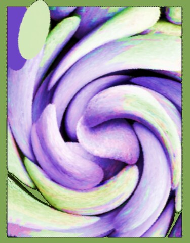 Digital Arts titled "Lotus bud" by Peter Jalesh, Original Artwork, Digital Painting