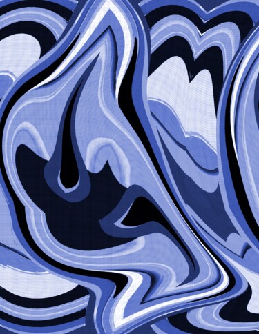 Digitale Kunst mit dem Titel "Mystic Clouds" von Peter Jalesh, Original-Kunstwerk, Digitale Malerei