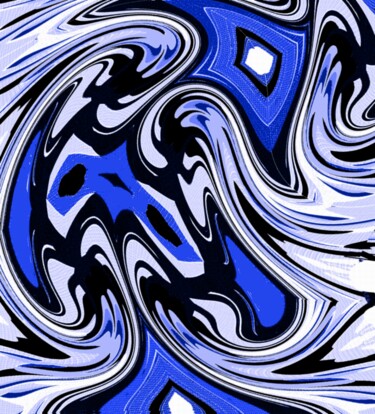 Digital Arts titled "Two waves" by Peter Jalesh, Original Artwork, Digital Painting