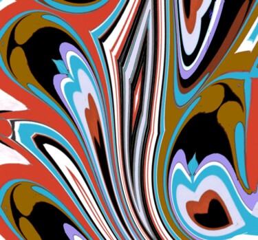 Digitale Kunst mit dem Titel "Fiji" von Peter Jalesh, Original-Kunstwerk, Digitale Malerei