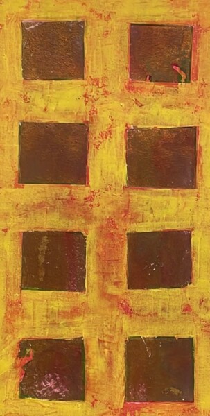 Collagen mit dem Titel "Geometrische Formen…" von Peter Lang, Original-Kunstwerk, Acryl