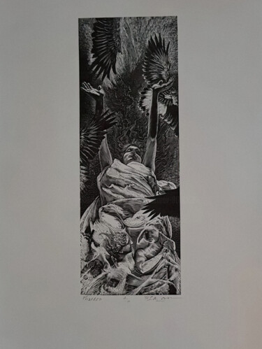 Obrazy i ryciny zatytułowany „Phaedra Original Li…” autorstwa Peter Lazarov, Oryginalna praca, Atrament