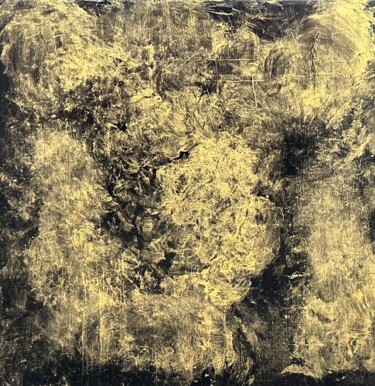 Painting titled "Golden Clouds" by Peter Malmberg, Original Artwork, Acrylic Mounted on artwork_cat.