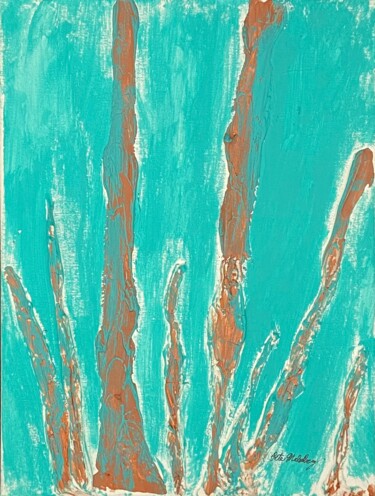 Schilderij getiteld "Copper Fingers" door Peter Malmberg, Origineel Kunstwerk, Acryl