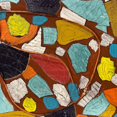 Картина под названием "Mosaic with Twine" - Peter Malmberg, Подлинное произведение искусства, Акрил