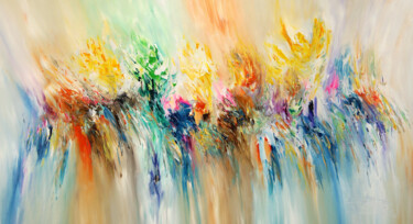 Painting titled "Lively Color Dance…" by Peter Nottrott, Original Artwork, Acrylic