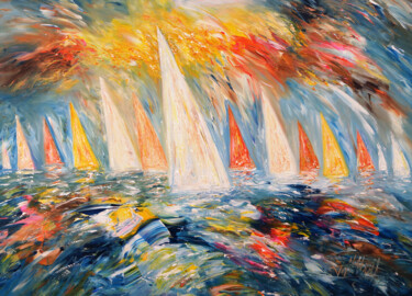 绘画 标题为“Sailing M 3” 由Peter Nottrott, 原创艺术品, 丙烯