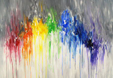 Peinture intitulée "Like A Rainbow XL 2" par Peter Nottrott, Œuvre d'art originale, Acrylique