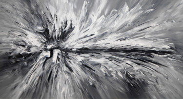 Картина под названием "Black And White Sta…" - Peter Nottrott, Подлинное произведение искусства, Акрил