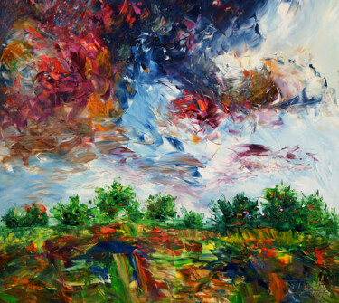 Painting titled "Autumn Landscape SM…" by Peter Nottrott, Original Artwork, Acrylic