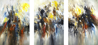 Картина под названием "Triptych: Nature Ex…" - Peter Nottrott, Подлинное произведение искусства, Акрил