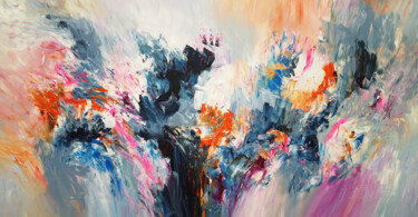 Pittura intitolato "Expressive Abstract…" da Peter Nottrott, Opera d'arte originale, Acrilico