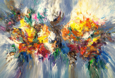 Malerei mit dem Titel "Energy Cloud XL 2" von Peter Nottrott, Original-Kunstwerk, Acryl
