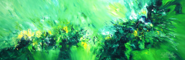Painting titled "Slim: Energy Green 1" by Peter Nottrott, Original Artwork, Acrylic