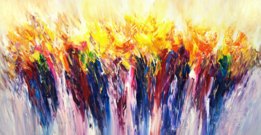 Картина под названием "Flaming Energy L 1" - Peter Nottrott, Подлинное произведение искусства, Акрил